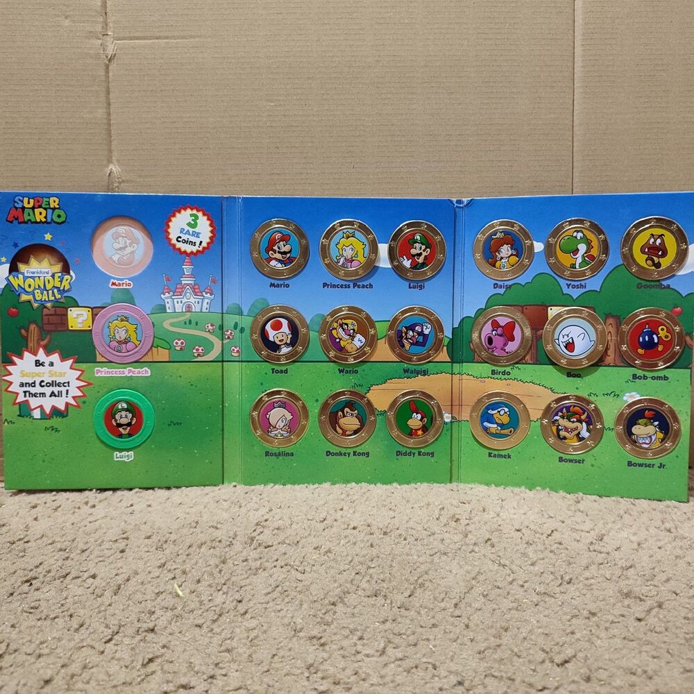 Super Mario Wonderball Series 2 Collectors Book Set Of 20 Official Coins